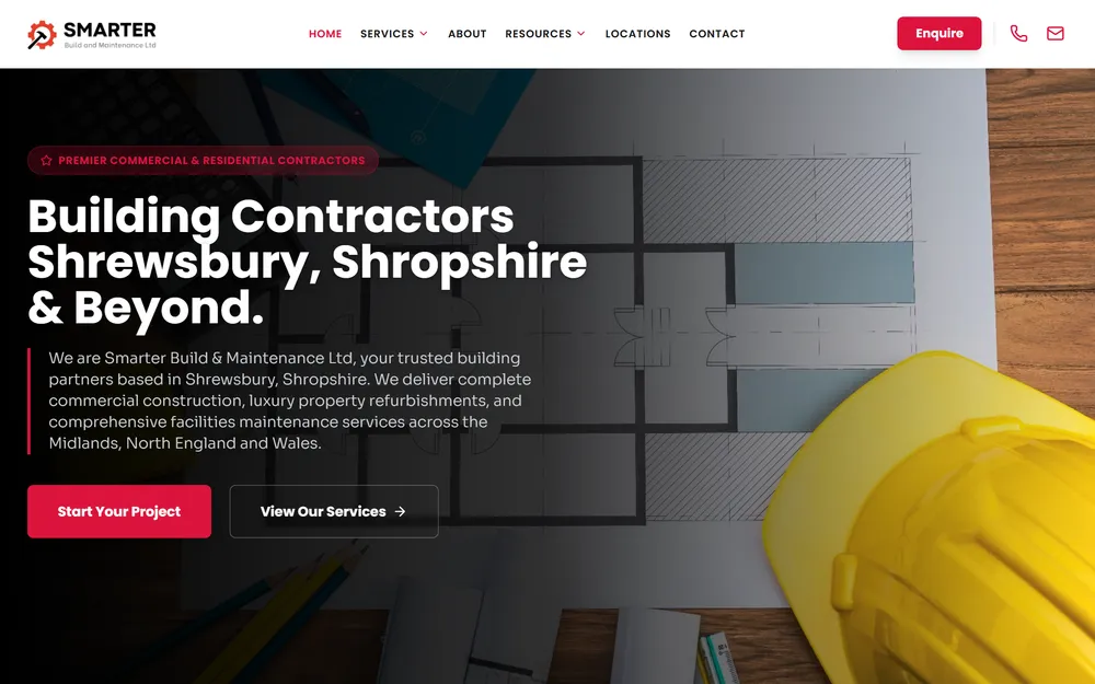 Smarter Build homepage