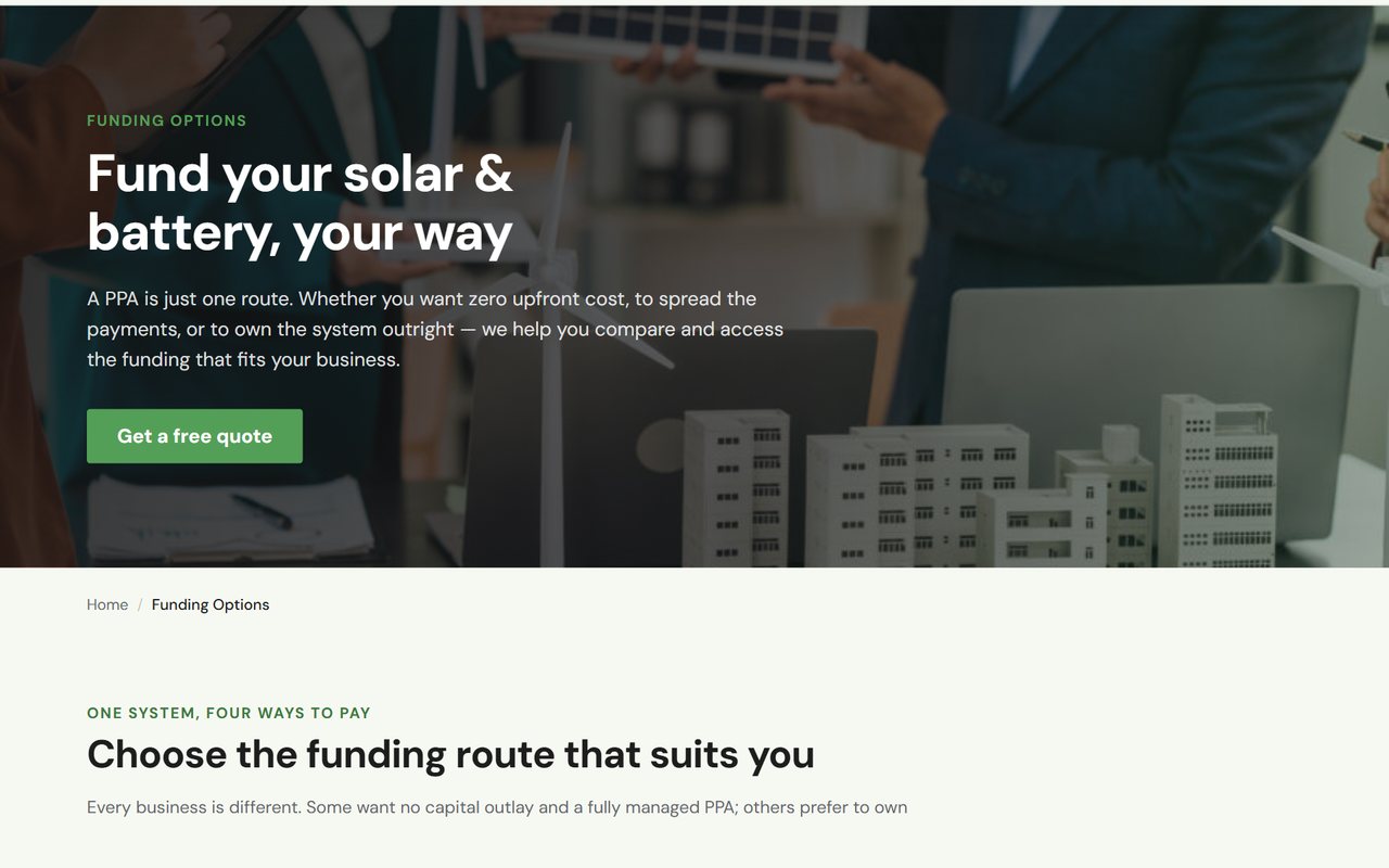PPA Funding website, designed and built by HDC Consultancy