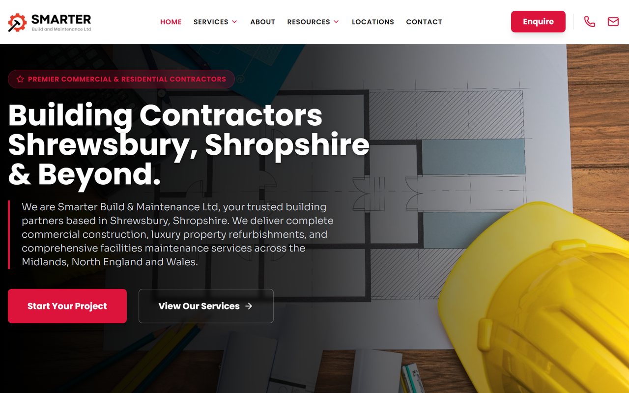 Smarter Build website, designed and built by HDC Consultancy